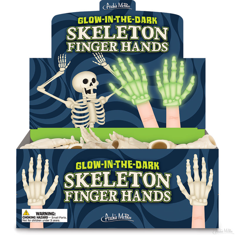 Glow-in-the-Dark Skeleton Finger Hands