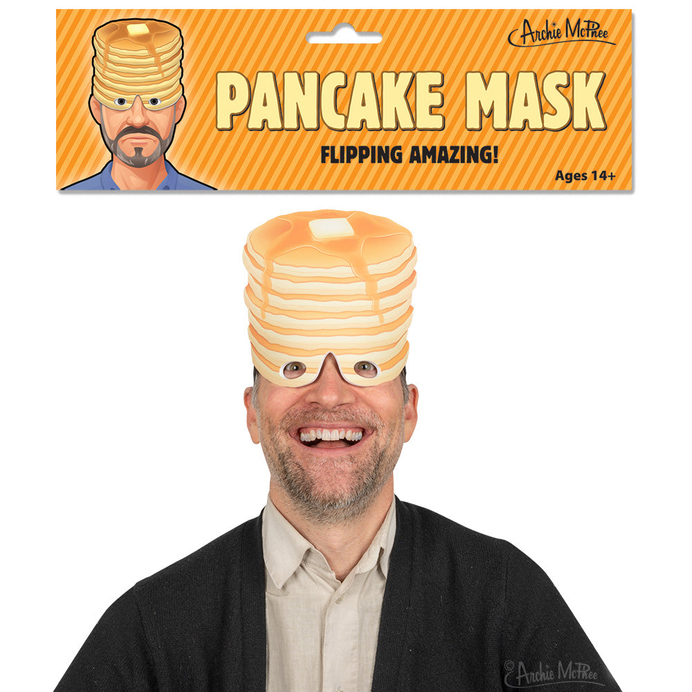 Man wearing Pancake Mask