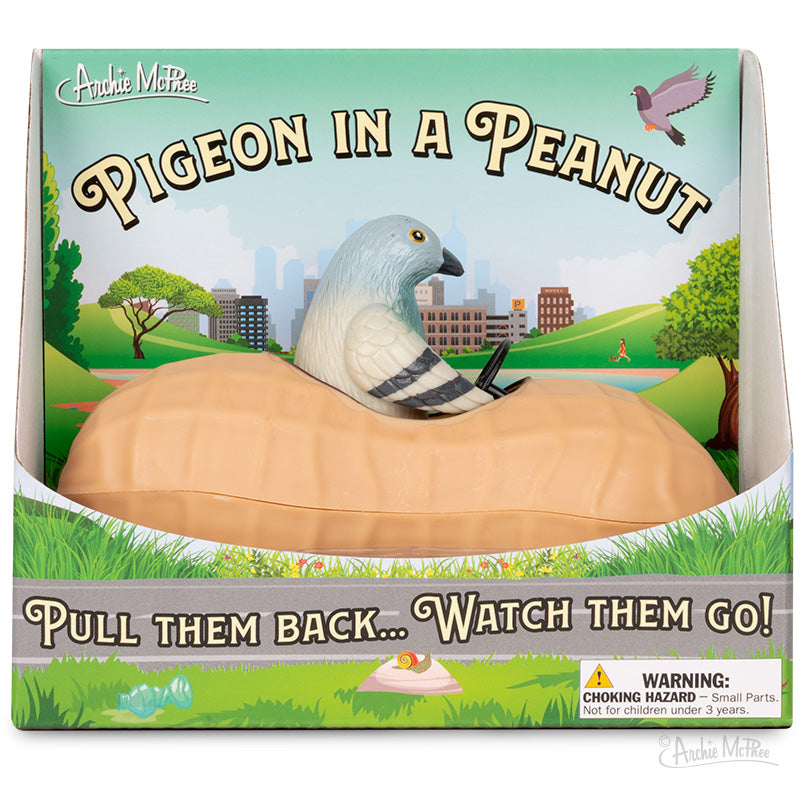 Pigeon in a peanut package